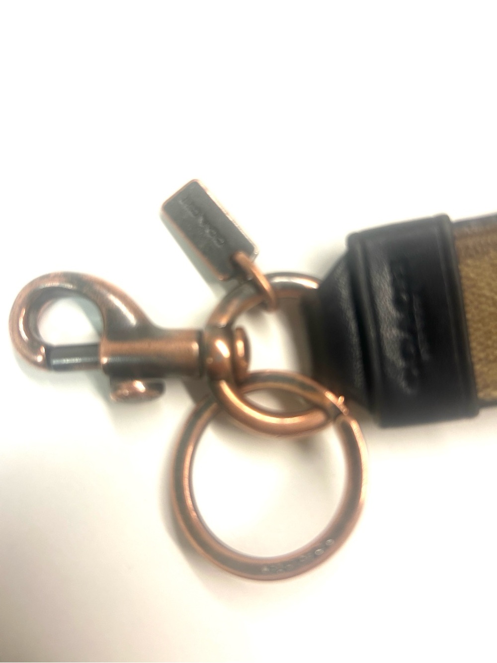 Coach Signature Canvas Key Fob charm - Picture 2 of 6